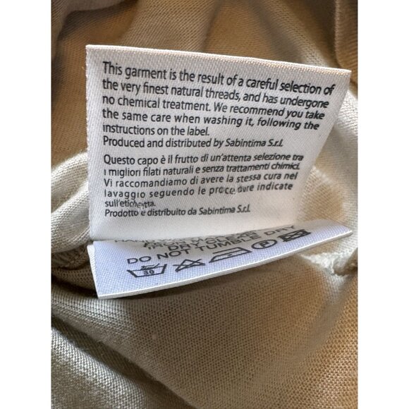 Purotatto Made in Italy Long Sleeve Top S 60% Micromodal 40% Milk Fiber Gray - Picture 9 of 11